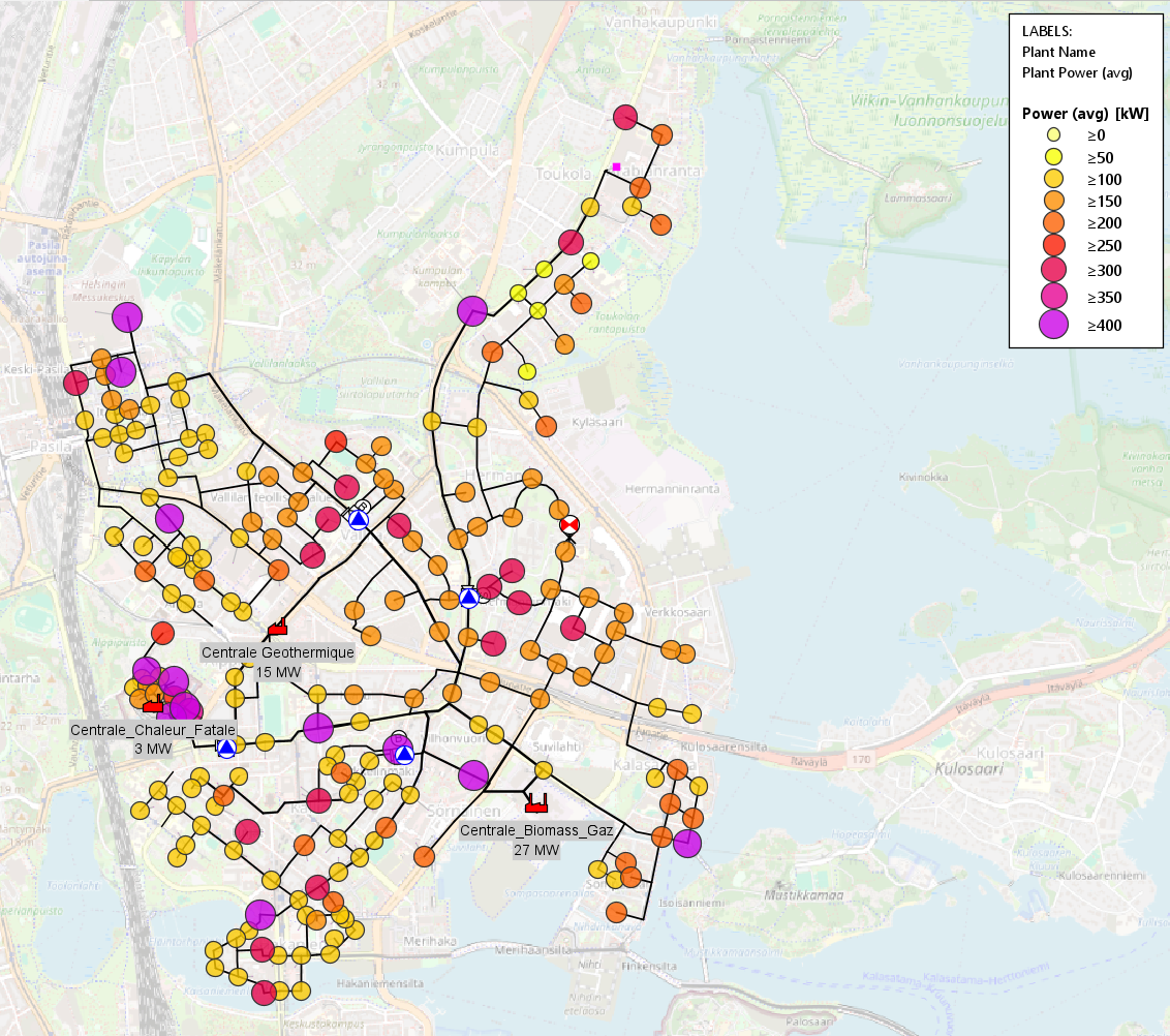 Visualisation d'un réseau de chaleur avec le logiciel Fluidit Heat